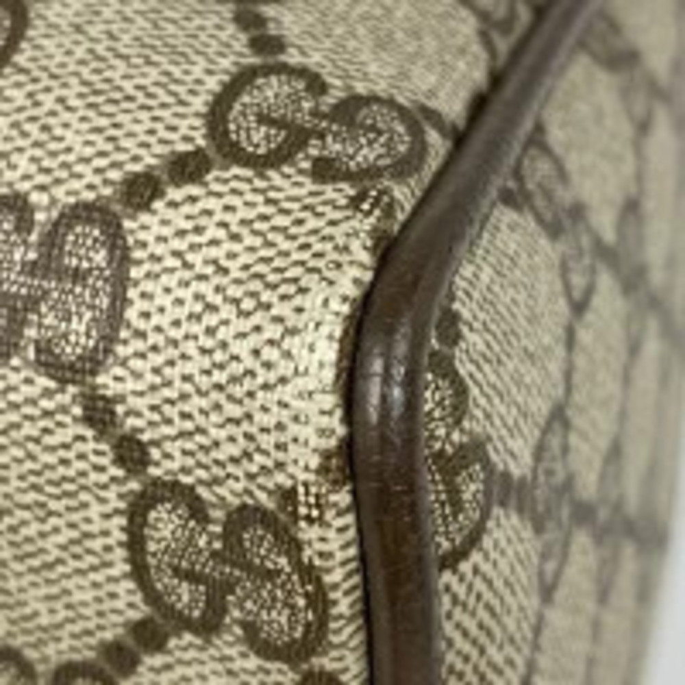 Gucci Beige GG Sherry Canvas Handbag Web Brown Tan Brown